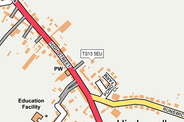 TS13 5EU map - OS OpenMap – Local (Ordnance Survey)