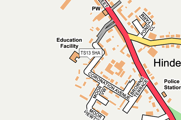 TS13 5HA map - OS OpenMap – Local (Ordnance Survey)