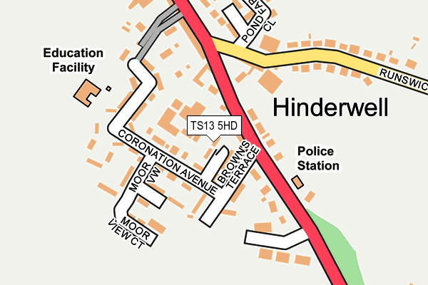 TS13 5HD map - OS OpenMap – Local (Ordnance Survey)