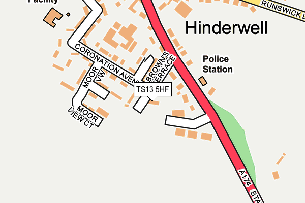 TS13 5HF map - OS OpenMap – Local (Ordnance Survey)