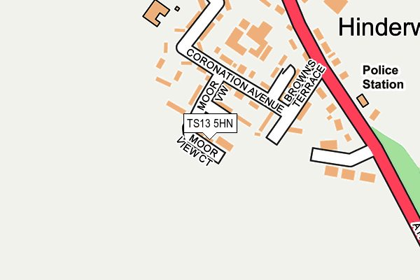 TS13 5HN map - OS OpenMap – Local (Ordnance Survey)