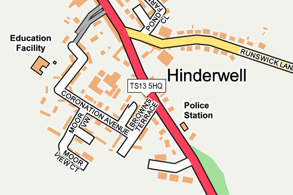 TS13 5HQ map - OS OpenMap – Local (Ordnance Survey)