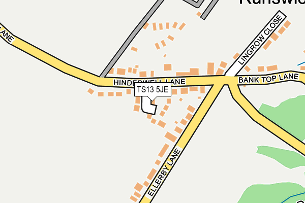 TS13 5JE map - OS OpenMap – Local (Ordnance Survey)