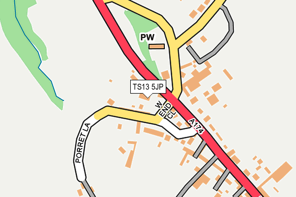 TS13 5JP map - OS OpenMap – Local (Ordnance Survey)