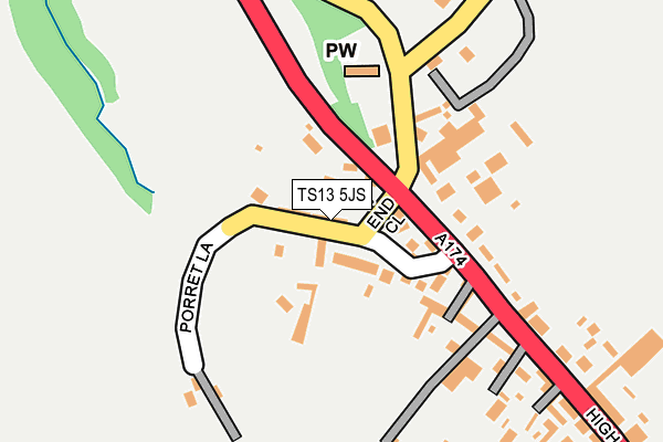 TS13 5JS map - OS OpenMap – Local (Ordnance Survey)