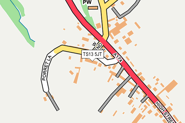 TS13 5JT map - OS OpenMap – Local (Ordnance Survey)