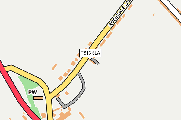 TS13 5LA map - OS OpenMap – Local (Ordnance Survey)