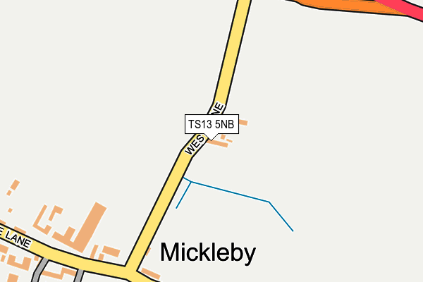 TS13 5NB map - OS OpenMap – Local (Ordnance Survey)