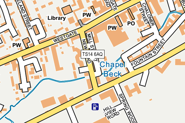 TS14 6AQ map - OS OpenMap – Local (Ordnance Survey)