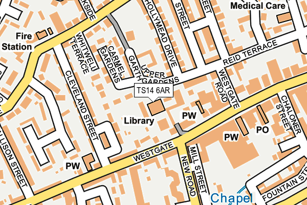 TS14 6AR map - OS OpenMap – Local (Ordnance Survey)