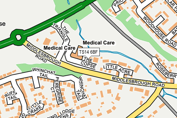 TS14 6BF map - OS OpenMap – Local (Ordnance Survey)