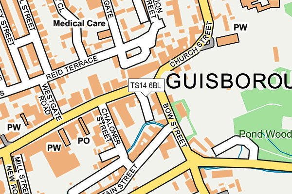 TS14 6BL map - OS OpenMap – Local (Ordnance Survey)