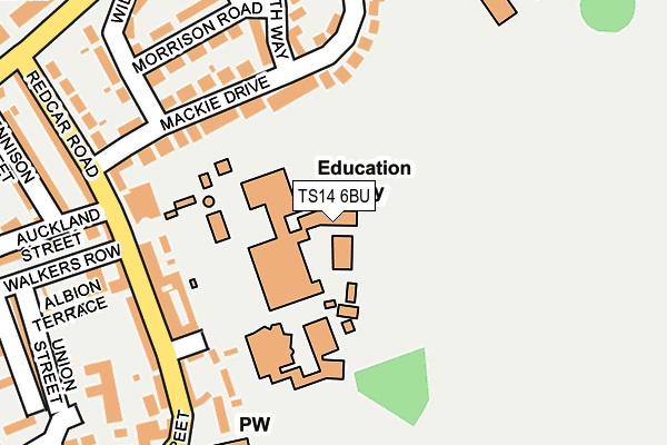 TS14 6BU map - OS OpenMap – Local (Ordnance Survey)