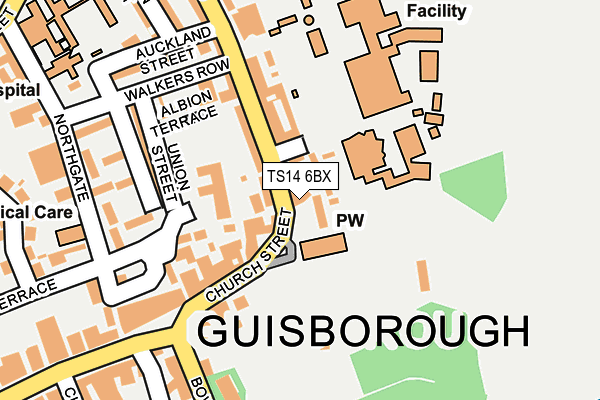 TS14 6BX map - OS OpenMap – Local (Ordnance Survey)