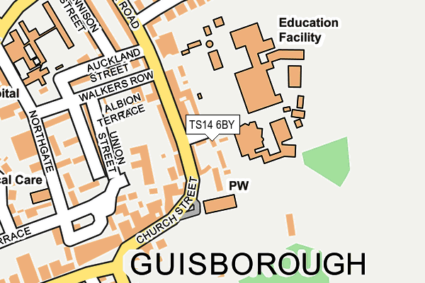 TS14 6BY map - OS OpenMap – Local (Ordnance Survey)