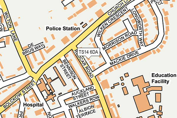 TS14 6DA map - OS OpenMap – Local (Ordnance Survey)