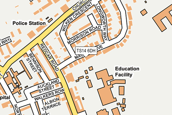 TS14 6DH map - OS OpenMap – Local (Ordnance Survey)