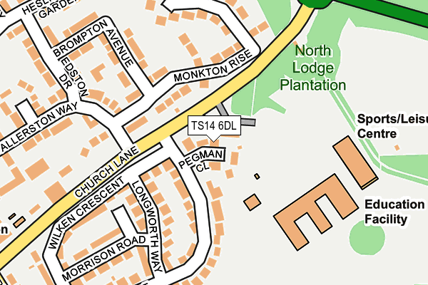 TS14 6DL map - OS OpenMap – Local (Ordnance Survey)