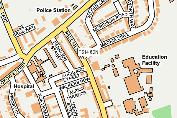 TS14 6DN map - OS OpenMap – Local (Ordnance Survey)