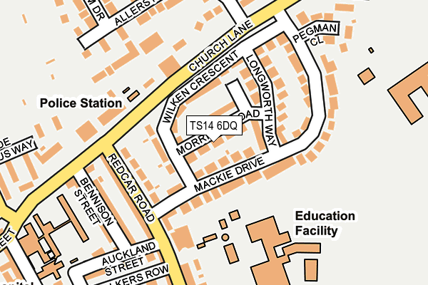 TS14 6DQ map - OS OpenMap – Local (Ordnance Survey)