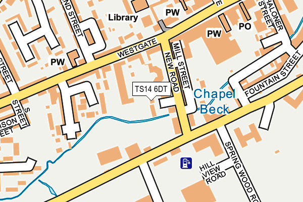 TS14 6DT map - OS OpenMap – Local (Ordnance Survey)