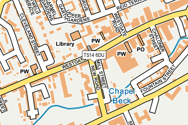 TS14 6DU map - OS OpenMap – Local (Ordnance Survey)