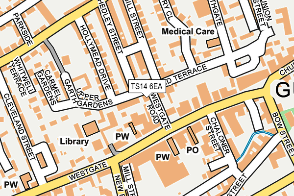 TS14 6EA map - OS OpenMap – Local (Ordnance Survey)