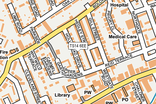 TS14 6EE map - OS OpenMap – Local (Ordnance Survey)