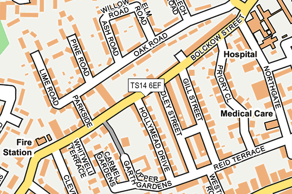 TS14 6EF map - OS OpenMap – Local (Ordnance Survey)