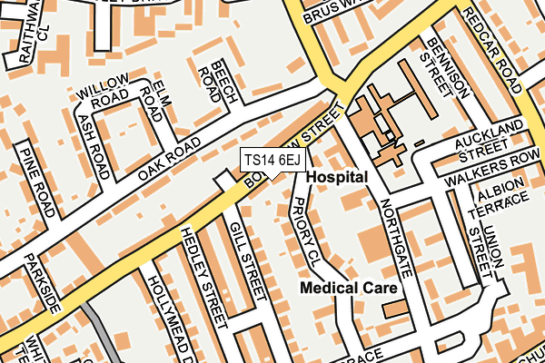 TS14 6EJ map - OS OpenMap – Local (Ordnance Survey)