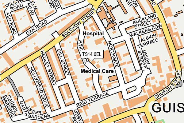 TS14 6EL map - OS OpenMap – Local (Ordnance Survey)