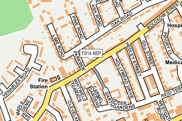 TS14 6EP map - OS OpenMap – Local (Ordnance Survey)