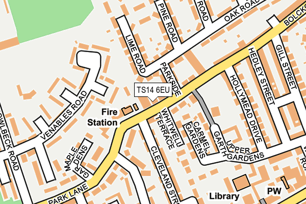 TS14 6EU map - OS OpenMap – Local (Ordnance Survey)