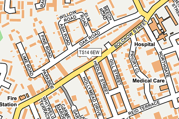 TS14 6EW map - OS OpenMap – Local (Ordnance Survey)