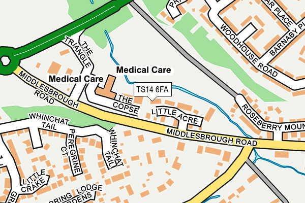 TS14 6FA map - OS OpenMap – Local (Ordnance Survey)