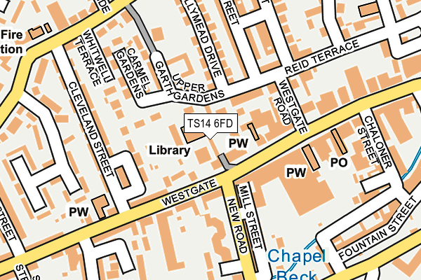 TS14 6FD map - OS OpenMap – Local (Ordnance Survey)