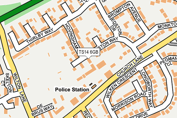 TS14 6GB map - OS OpenMap – Local (Ordnance Survey)