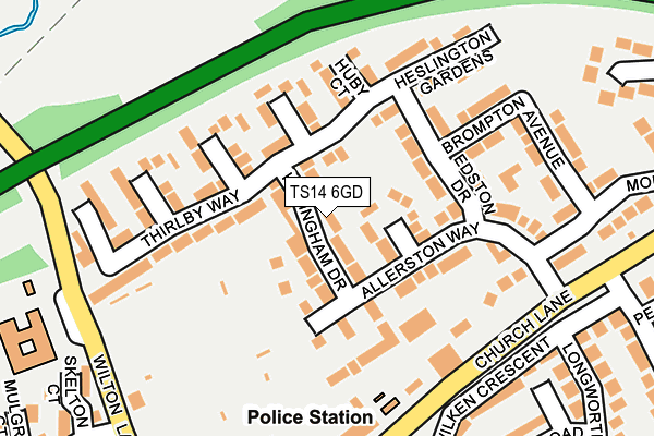 TS14 6GD map - OS OpenMap – Local (Ordnance Survey)