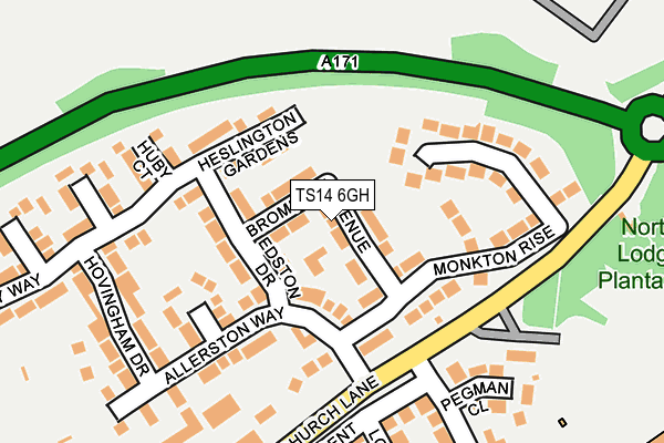 TS14 6GH map - OS OpenMap – Local (Ordnance Survey)