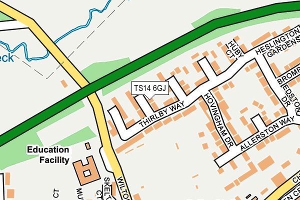 TS14 6GJ map - OS OpenMap – Local (Ordnance Survey)