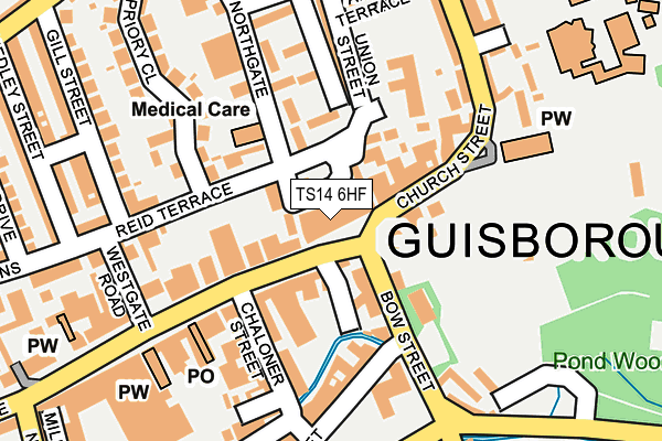 TS14 6HF map - OS OpenMap – Local (Ordnance Survey)