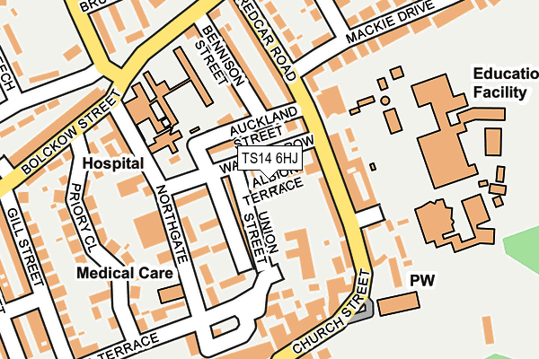 TS14 6HJ map - OS OpenMap – Local (Ordnance Survey)
