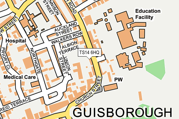 TS14 6HQ map - OS OpenMap – Local (Ordnance Survey)