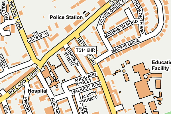 TS14 6HR map - OS OpenMap – Local (Ordnance Survey)