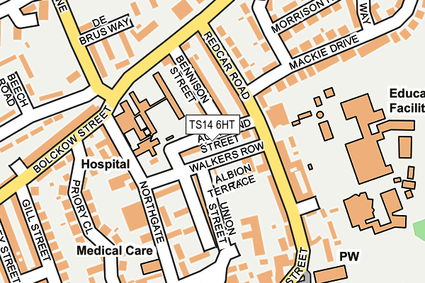 TS14 6HT map - OS OpenMap – Local (Ordnance Survey)