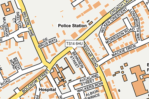 TS14 6HU map - OS OpenMap – Local (Ordnance Survey)