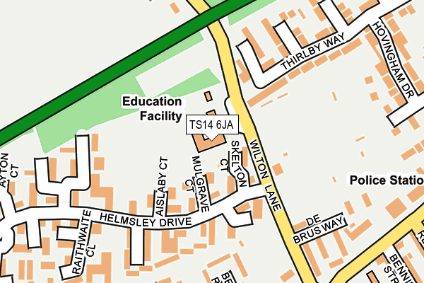 TS14 6JA map - OS OpenMap – Local (Ordnance Survey)