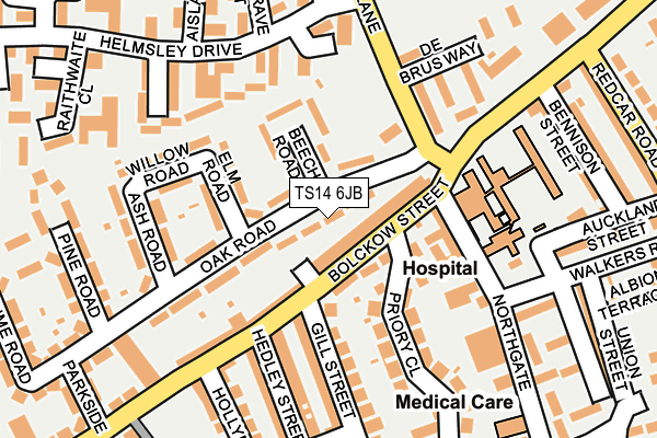 TS14 6JB map - OS OpenMap – Local (Ordnance Survey)