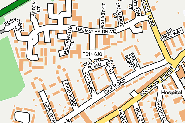 TS14 6JG map - OS OpenMap – Local (Ordnance Survey)