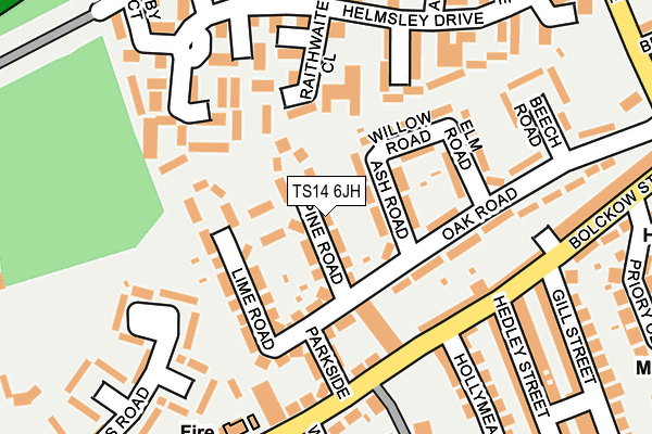 TS14 6JH map - OS OpenMap – Local (Ordnance Survey)